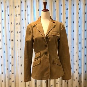 Ralph Lauren Canvas Hacking Jacket w/ leather trim